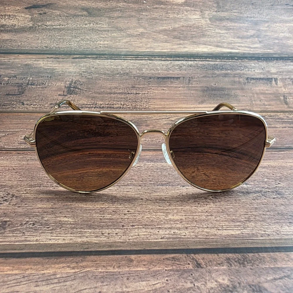 Warby Parker Raider M 2403 Gold Aviator Sunglasses 54-14-140 FRAMES ONLY